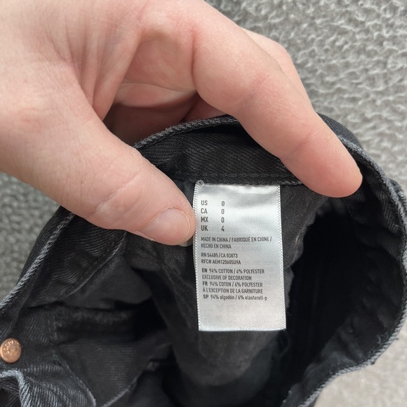 American Eagle Shorts Womens 0 Black Hi Rise Festival Cut Off Distressed Preppy - Picture 9 of 10